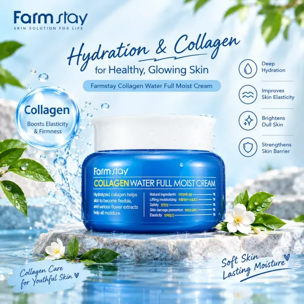 Farmstay Collagen Water Full Moist Cream - 100g